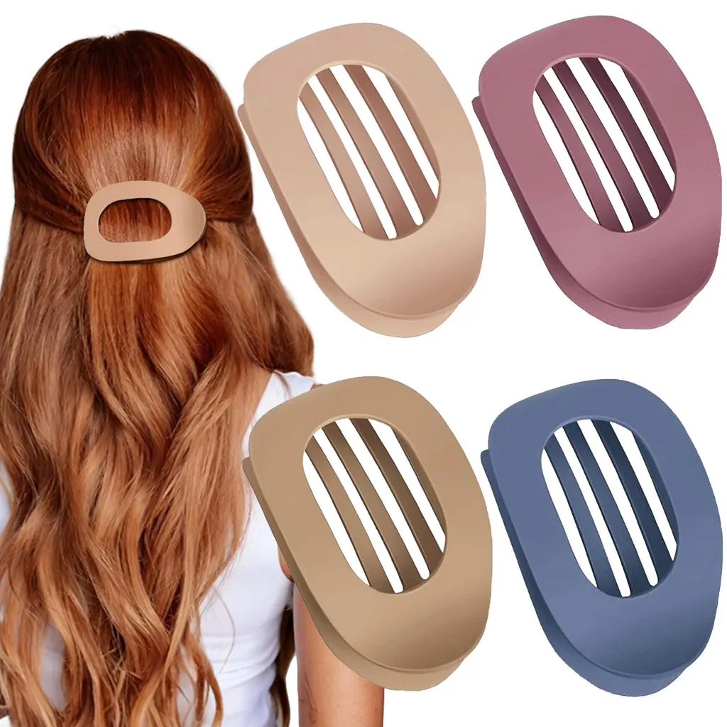 Barrettes anti-glisse pour cheveux fins et épais, lot de 4 pinces mates