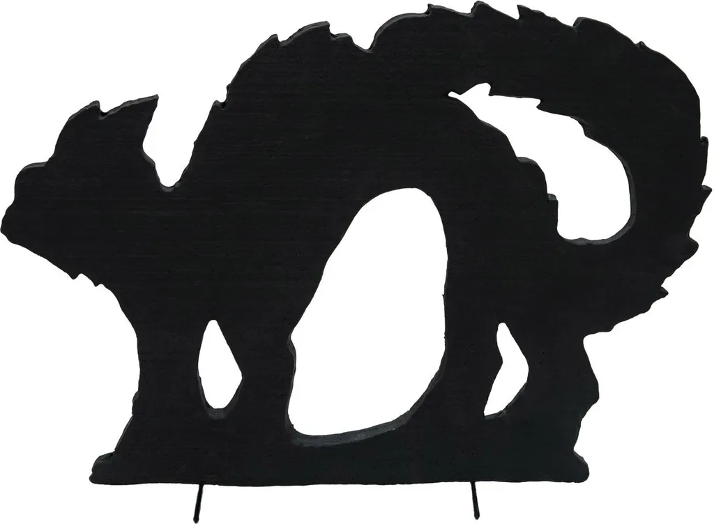 Déco jardin chat noir 63cm pour habiller vos massifs et vos parterres