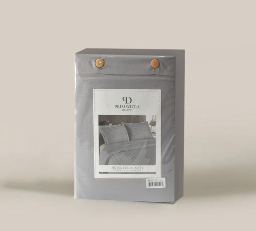 Primaviera Deluxe Hotel Stripe grau 240 x 200/260 cm