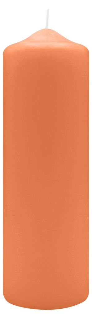 Spitzkopf Stumpen Kerzen Mango Orange 25 x Ø 8 cm, 6 Stück