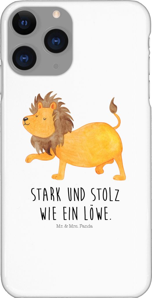 Mr. & Mrs. Panda Iphone 11 Pro Handyhülle Sternzeichen Löwe - Weiß - Geschenk, Geburtstag Juli, August, Handy Case, König Der Tiere, Premium Ku...