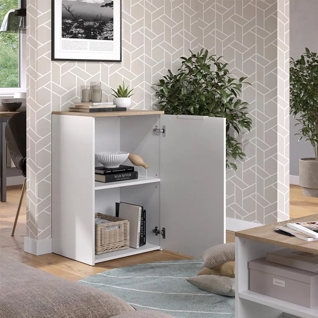 Commode blanche 50x80cm Vicco Wido avec étagère modulable et robuste - 5