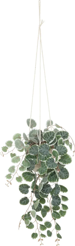 Plante artificielle suspendue pour salon et bureau - Pot ciment 80 cm