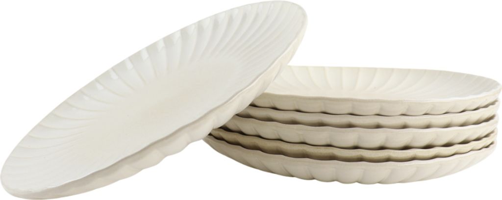 OTIX Diner Geschirrset 6 Personen Unterleger 32cm Weiß Keramik SOLIS
