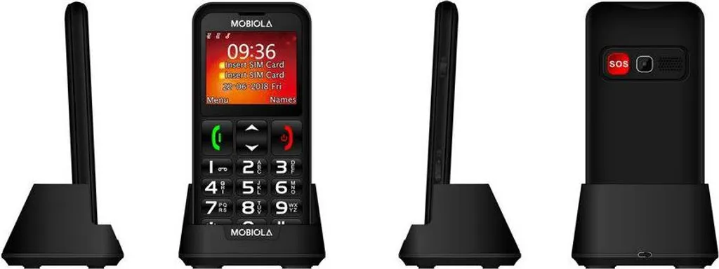 Téléphone Portable Grosses Touches Mobiola MB700 Noir pour Seniors
