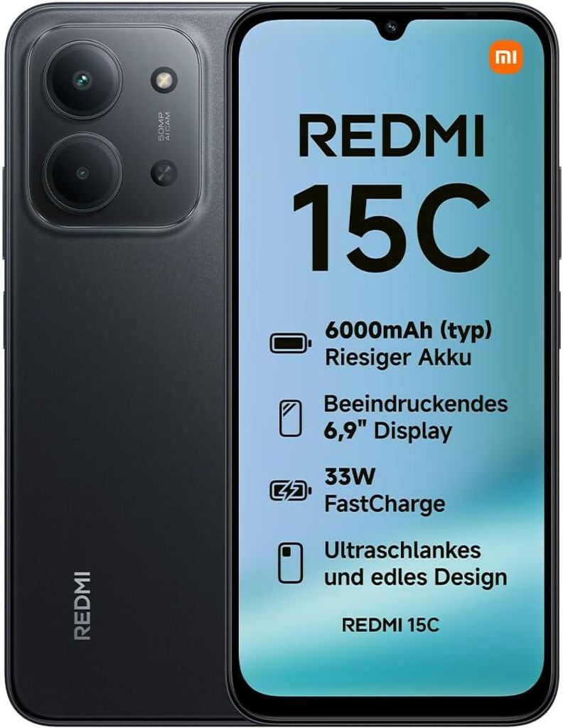 Xiaomi Redmi 15C 4G Smartphone 8/256GB 6.9" 6000mAh Nero Immagine del prodotto 
