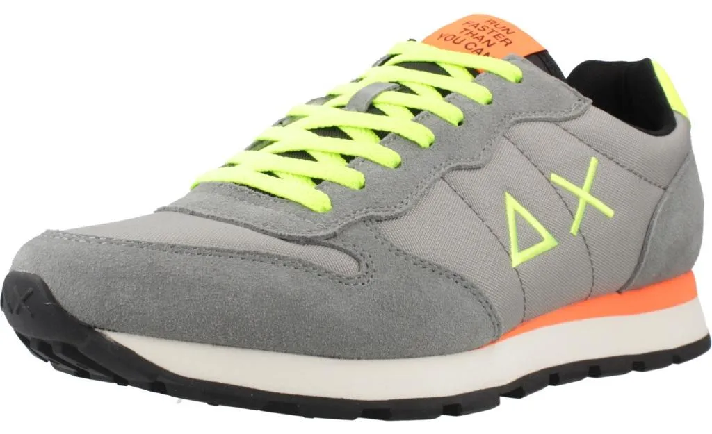 Sneakers Sun68 Tom Fluo Nylon Gris Homme - Style Sport-Chic Quotidien