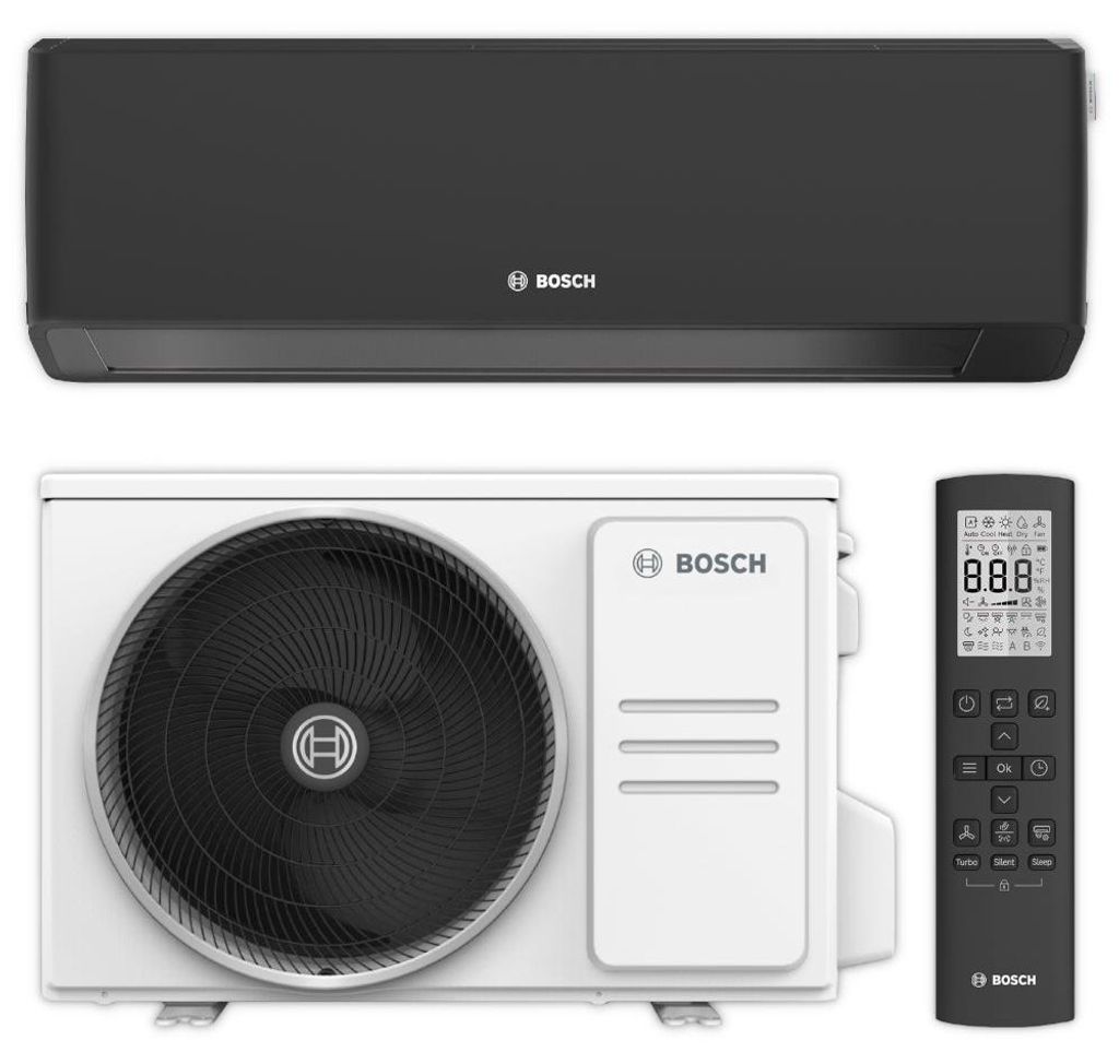 Bosch Split Klimaanlage Komplett-Set | CL7000i 26 EB | 2,5 kW | schwarz | 7733703129