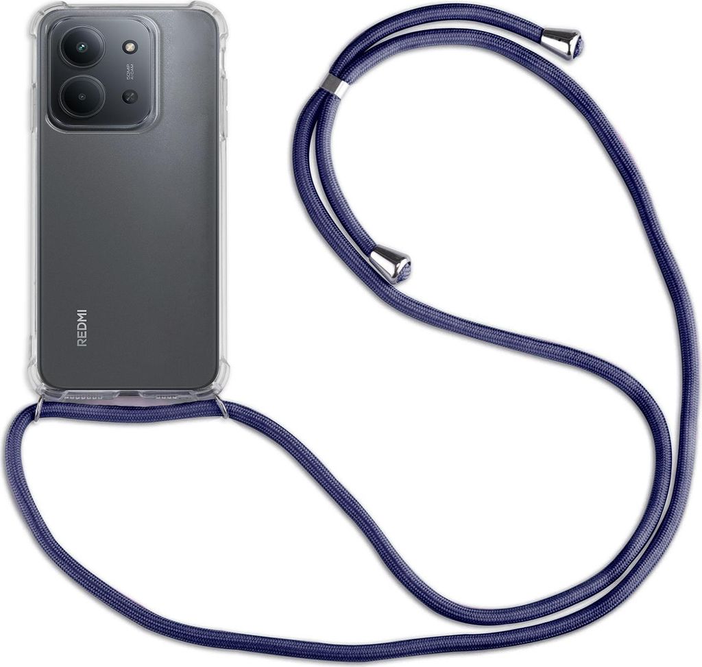 Handykett für Xiaomi Redmi 15C (173 cm) Hülle mit Kordel Handyhülle mit Band in Blau