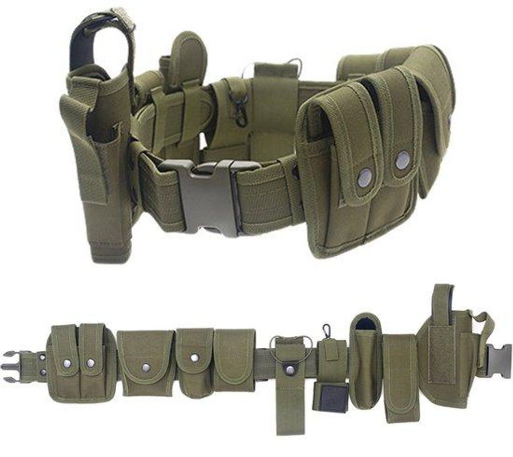 Ceinture multifonctionnelle vert militaire (9 en 1) - Image du produit 