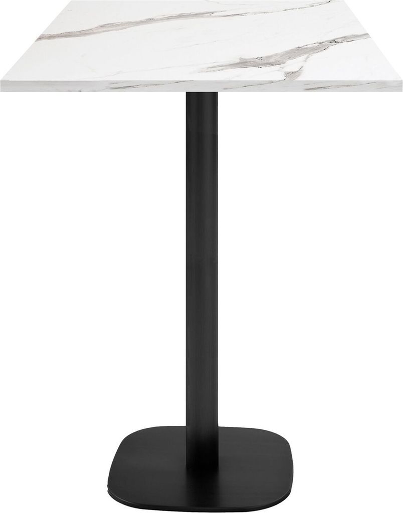 Stehtisch 60 x 60 cm – rundes Modell aus weißem Marmor