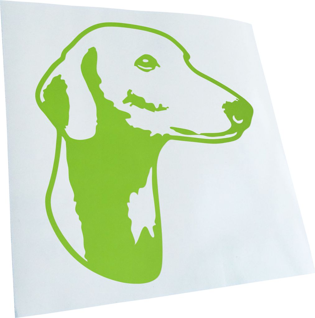 Kiwistar - Autoaufkleber - Azawakh Hund - Lindgrün - 30x27cm - Aufkleber für Auto, Laptop, Fahrrad, LKW, Motorrad mehrfarbig JDM Decal Racing