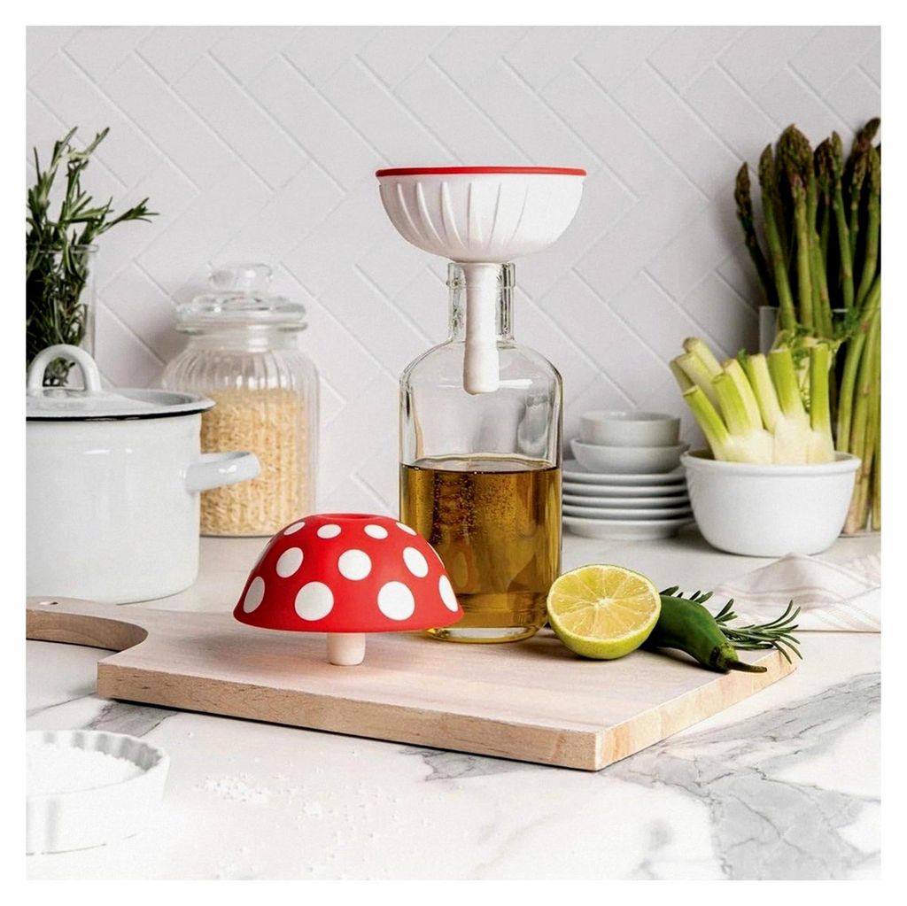 Faltbarer Küchentrichter, großer Trichter, Pilzdesign