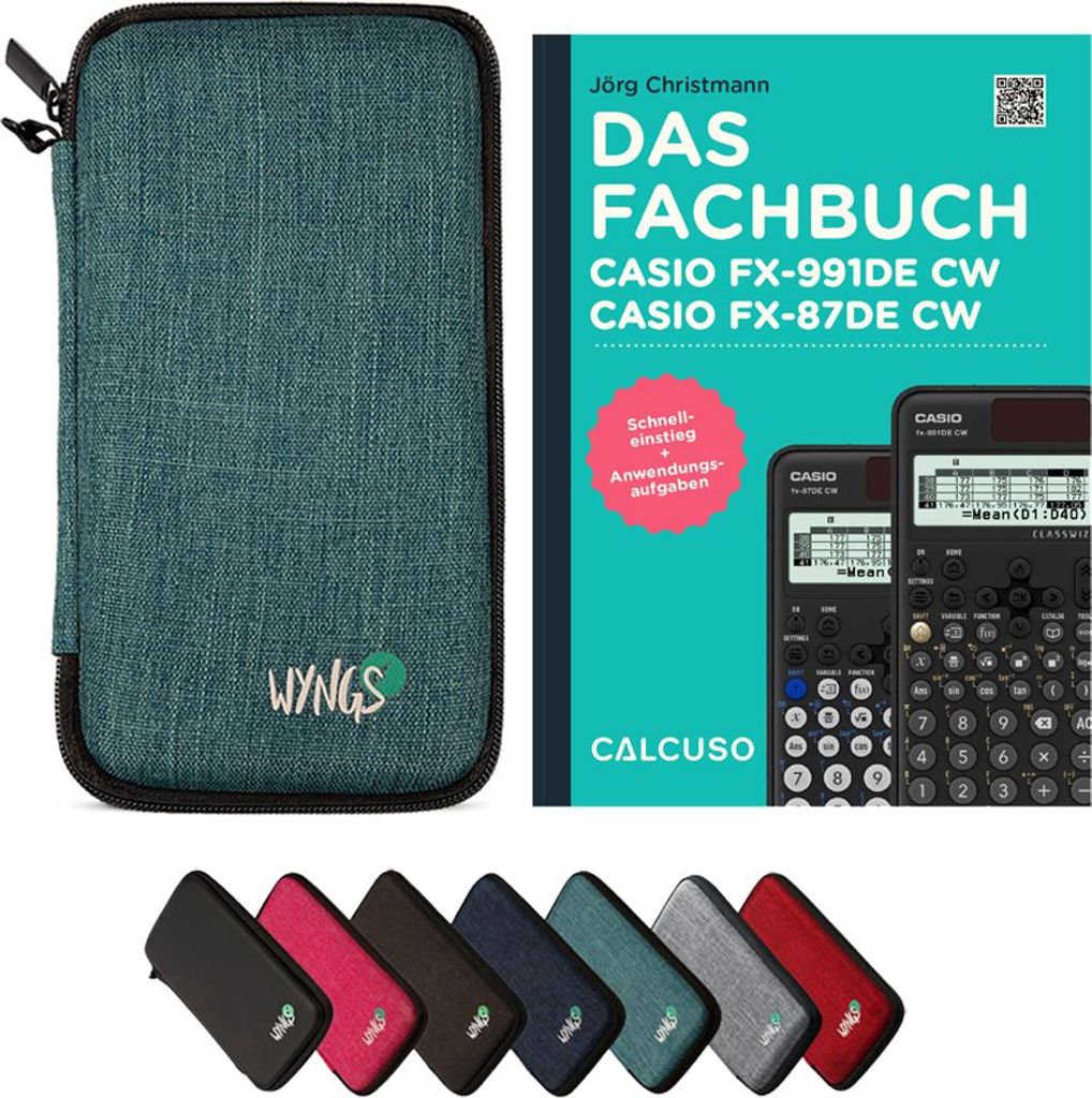 CALCUSO Zubehör Standardpaket Türkis kompatibel für Taschenrechner Casio FX-87DE CW
