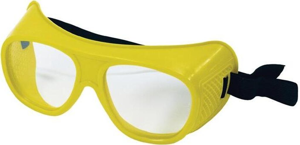 Schutzbrille klar f.Brillenträger splitterfrei m.Gummiband EN166