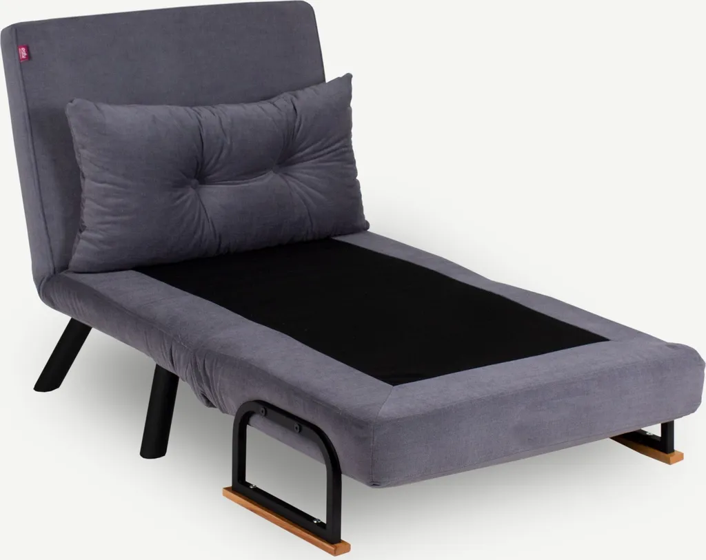 Lit d'appoint 1 place compact avec dossier réglable pour studio et bureau