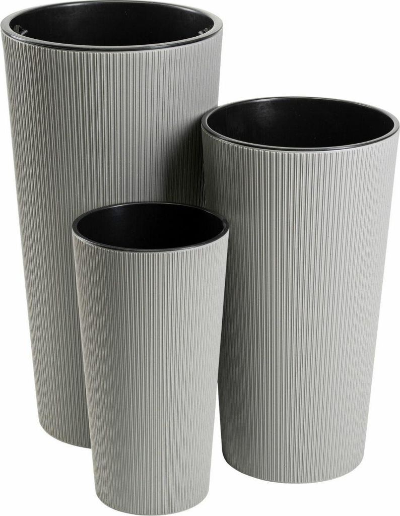HowHomely | Pots de fleurs - Pots pour plantes - gris - lot Image du produit 