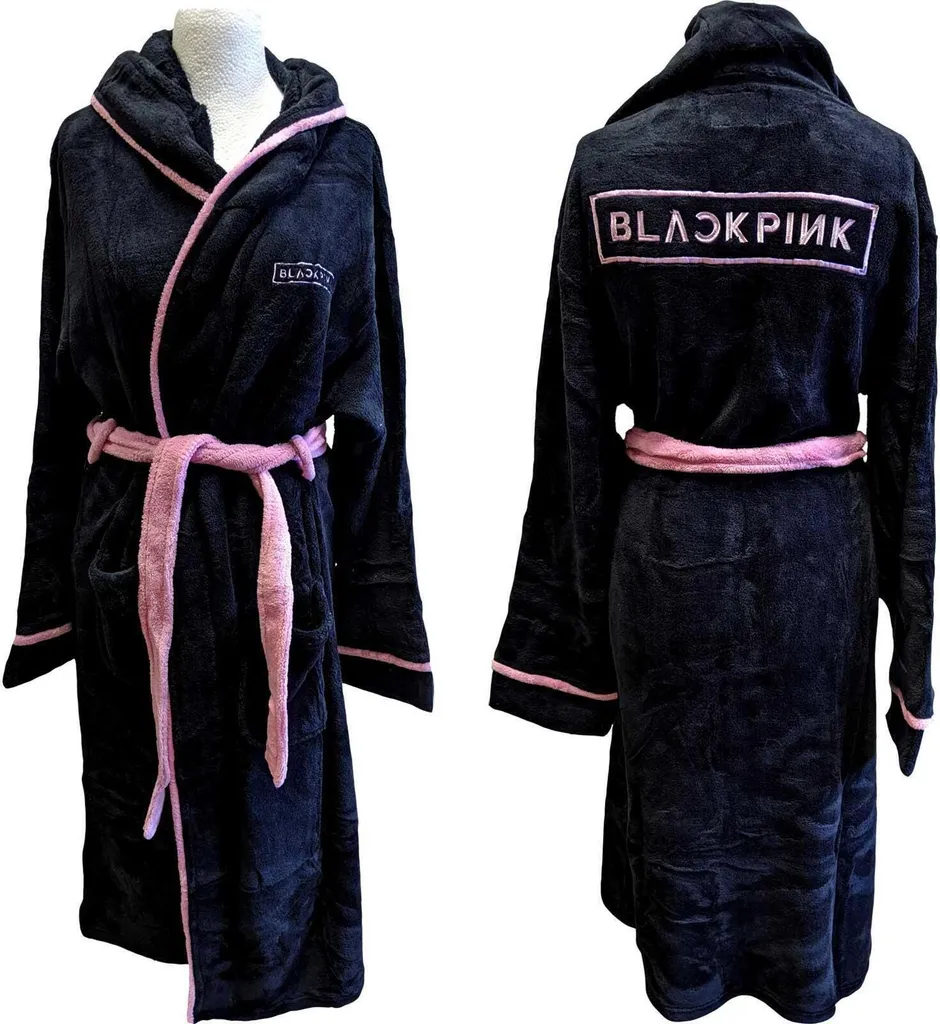 Peignoir BlackPink Robe de Chambre Mixte Noire RO576 Taille L-XL
