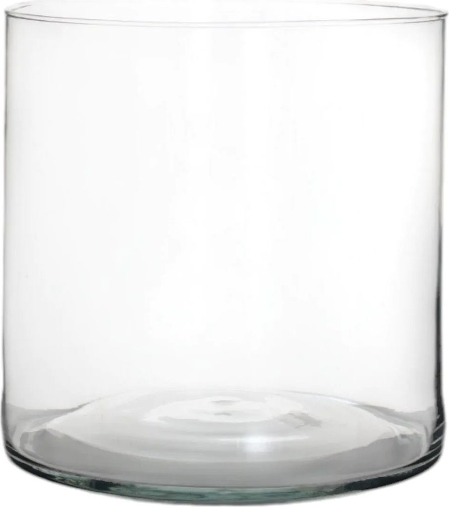Dekoglas, Vase ZYLINDER Hot Cut H. 25cm D. 25cm transparent Produktbild 