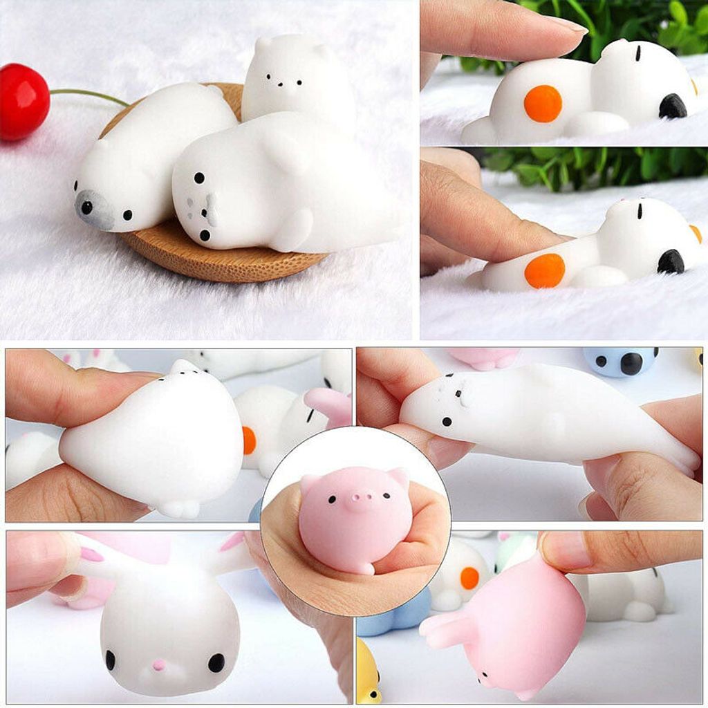 Cute Mini Animal Squishies Kawaii Mochi Squeeze Toys zufällige Spielzeuge X 5 