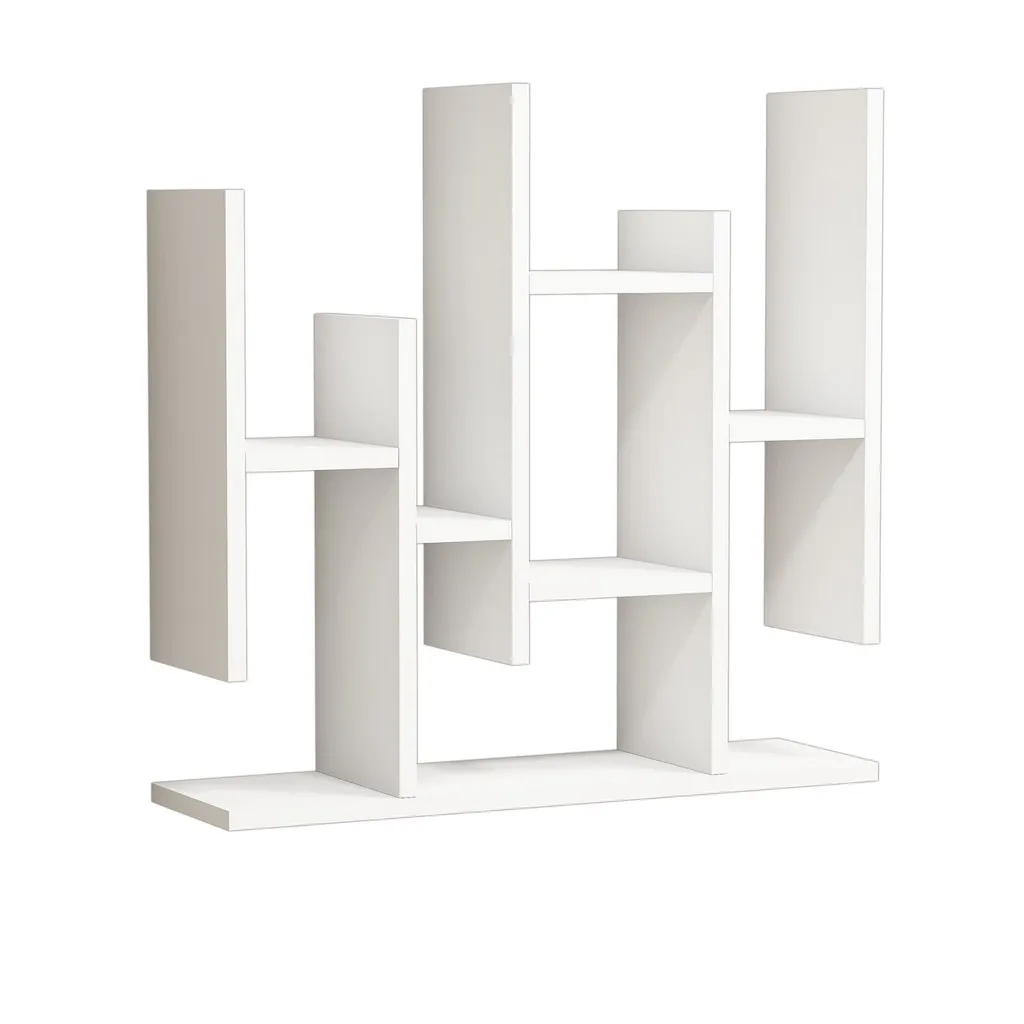 Étagère Blanche 70 cm Skye Decor Flower avec Compartiments Asymétriques