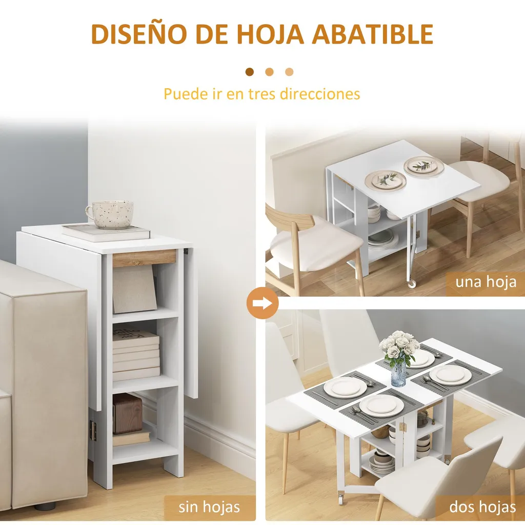 Table de repas robuste 120x60 cm en bois MDF avec design épuré - 5