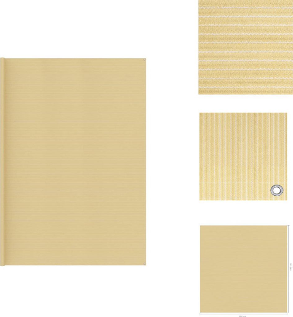 vidaXL Zeltteppich 400x400 cm Beige - Zeltzubehör