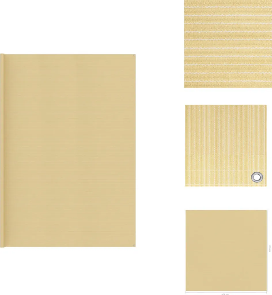 Tapis de sol pour tente 4x4m Beige - Revêtement extérieur vidaXL PEHD