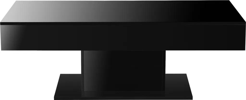 Table basse noire avec rangements 2 compartiments modulables 110x60cm - 4