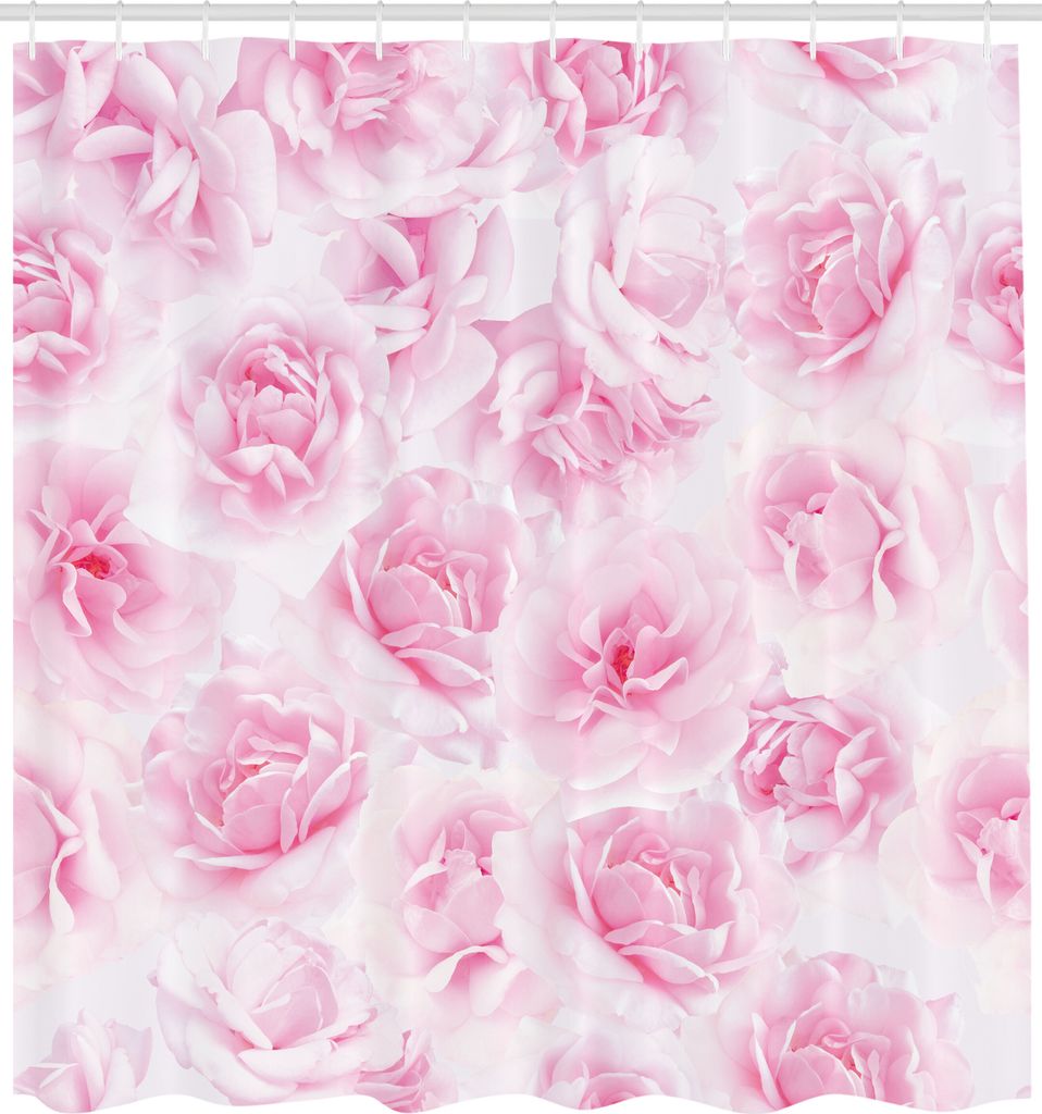 ABAKUHAUS Rose Duschvorhang, Viele Rosen Leidenschaft Konzept Zuneigung Emotionen Bewunderung Künstlerische Arbeit, Stoffliches Gewebe Badezimmerd...