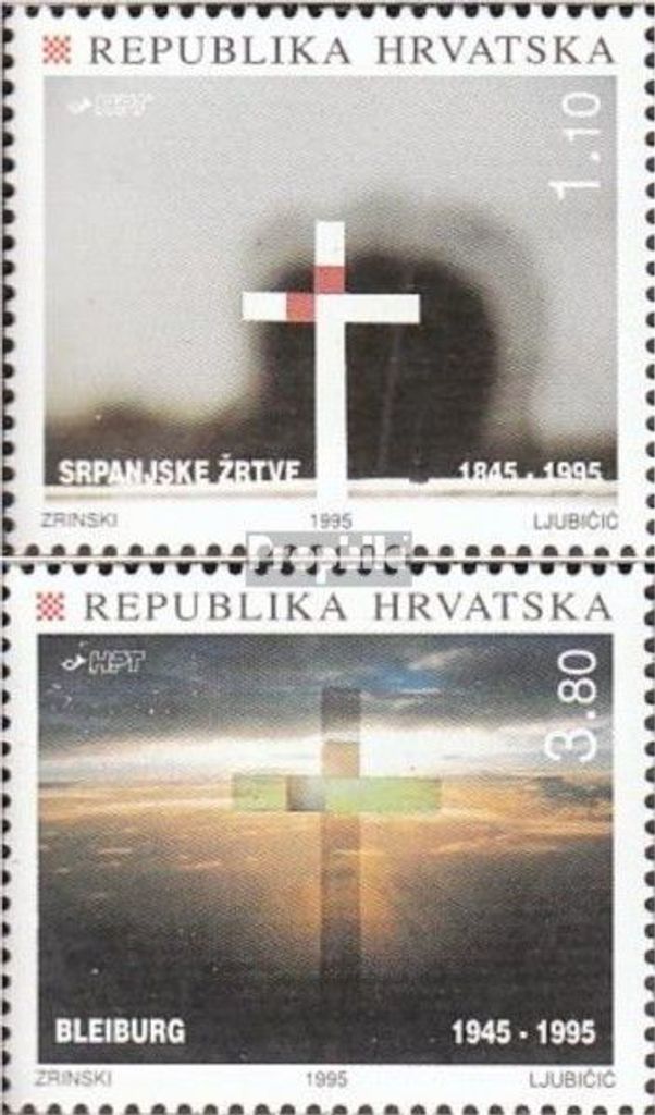 Briefmarken Kroatien 1995 Mi 321-322 (kompl.Ausg.) Produktbild 