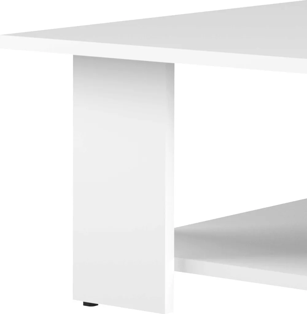 Table basse blanche en mélamine robuste LIME au format carré 67 cm - 7