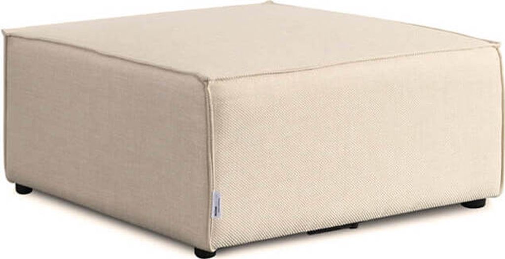 HOME DELUXE - Hocker VERONA - Beige, ca. 87 x 46 x 87 cm, Sitzhöhe: 46 cm, Sitztiefe: 87 cm I Modulares Sofa Modulsofa Ecksofa Wohnlandschaft