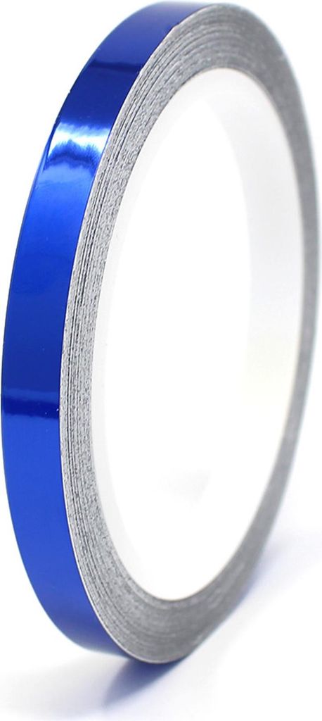 8,5m Zierstreifen 7mm Chrom Blau Auto Motorrad Dekorstreifen Seitenstreifen