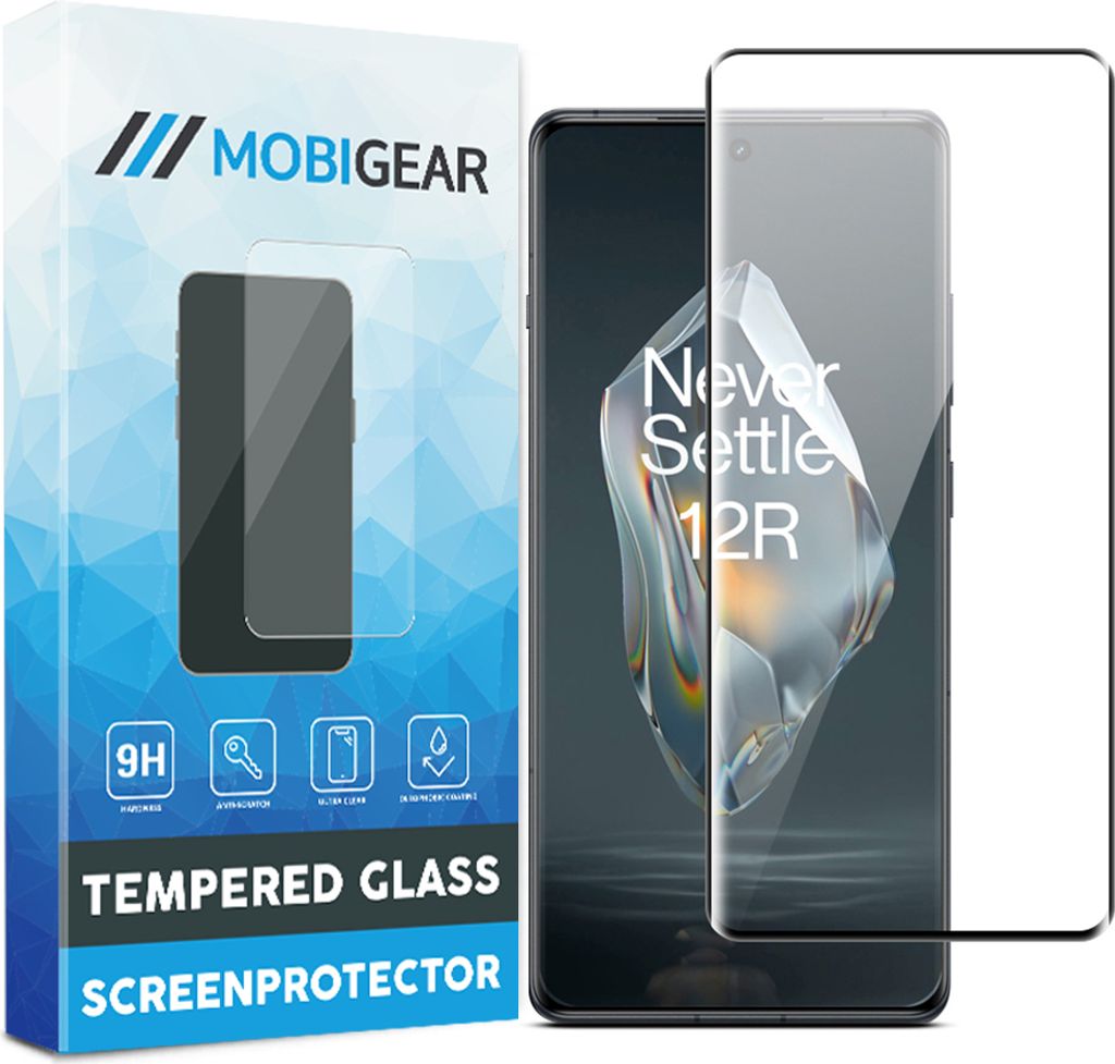 Mobigear Premium OnePlus 12R Panzerglas Gehärtetes Glas Displayschutz - Hüllenfreundlich