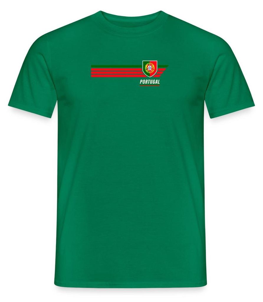 Spreadshirt Portugal Fußball Fanlook Mit Wappen In Landesfarben Männer T-Shirt, XL, Kelly Green