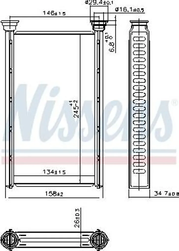 Chauffage Habitacle Mercedes EQC et GLC - Radiateur Nissens 707209 OE