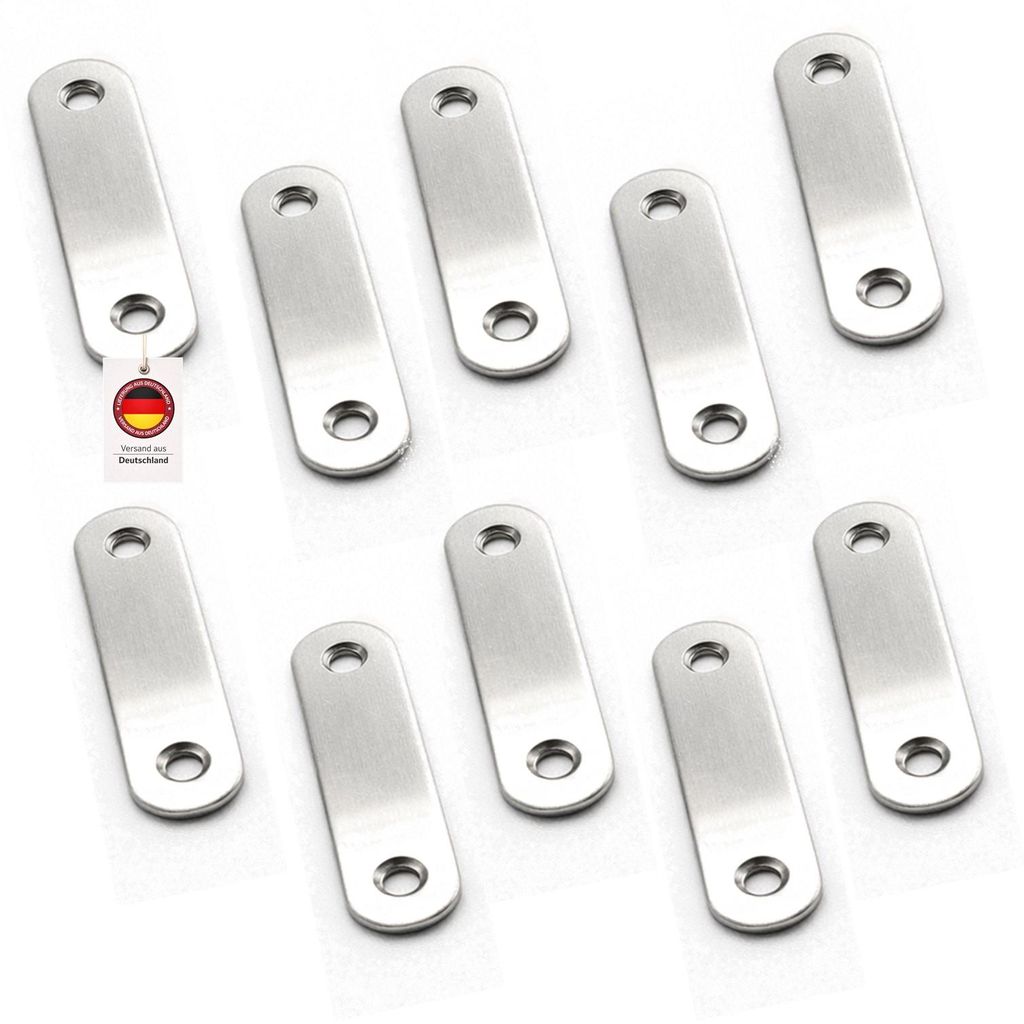 HOOZ 10er Set Holzverbinder aus Edelstahl mit der Größe 60 mm