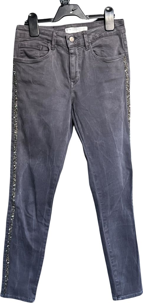 Zara Damenhosen Bequem Langlebig und Stylisch Grau 38