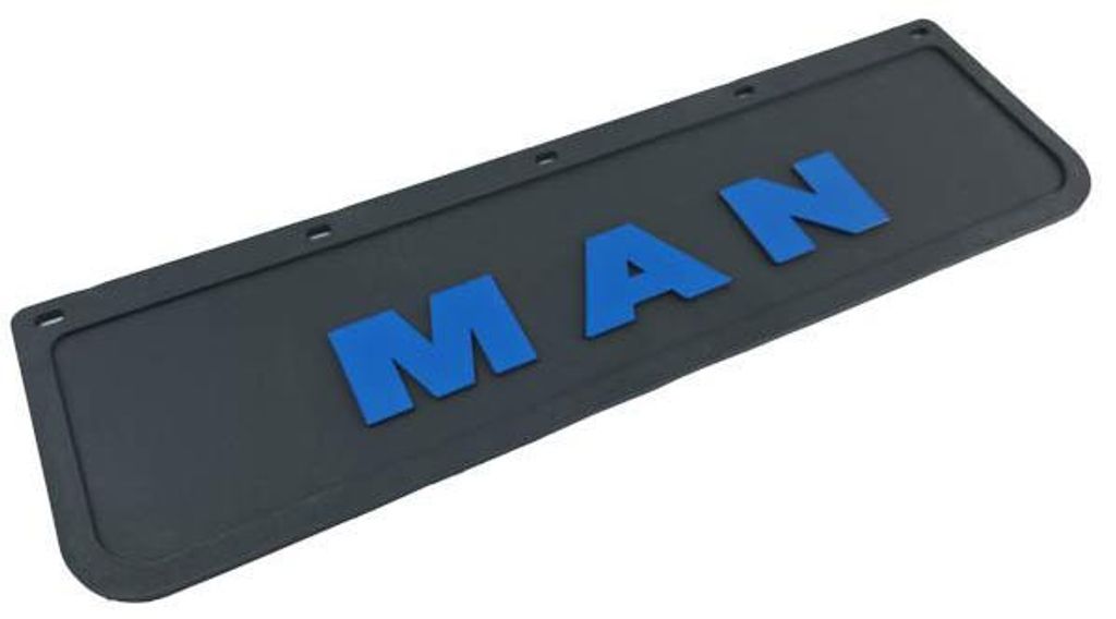 Schmutzfänger für vordere Stoßstange MAN blauer Schriftzug Produktbild 