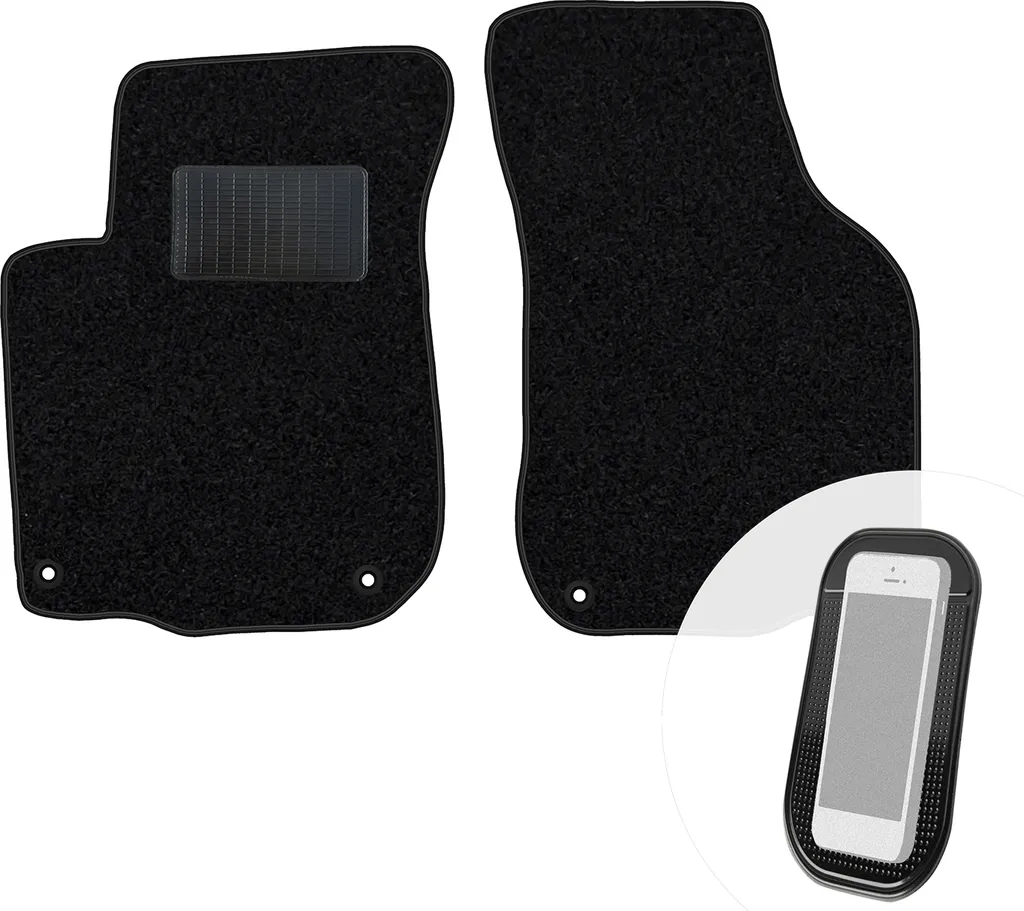 moto-MOLTICO Tappetini anteriori auto Velours Tappetini auto neri Set 2 pezzi adatto per Seat Leon I Toledo II 1999-2004