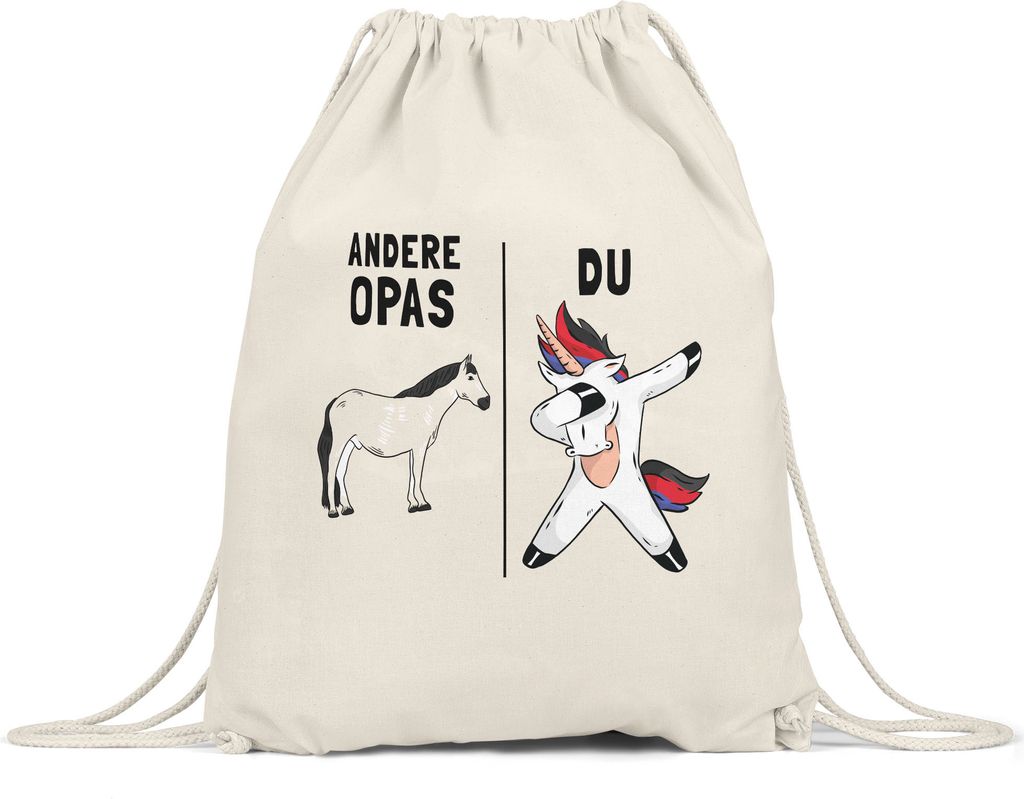 Andere Opas Du Beutel  Einhorn Pferd Dankeschön Produktbild 