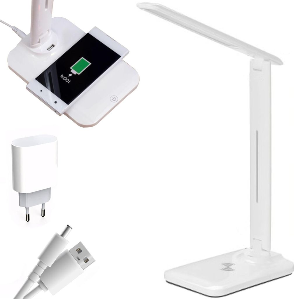 Lampka Led Biurkowa Szkolna Biurko Nocna Ładowarka Zdjęcie produktu 