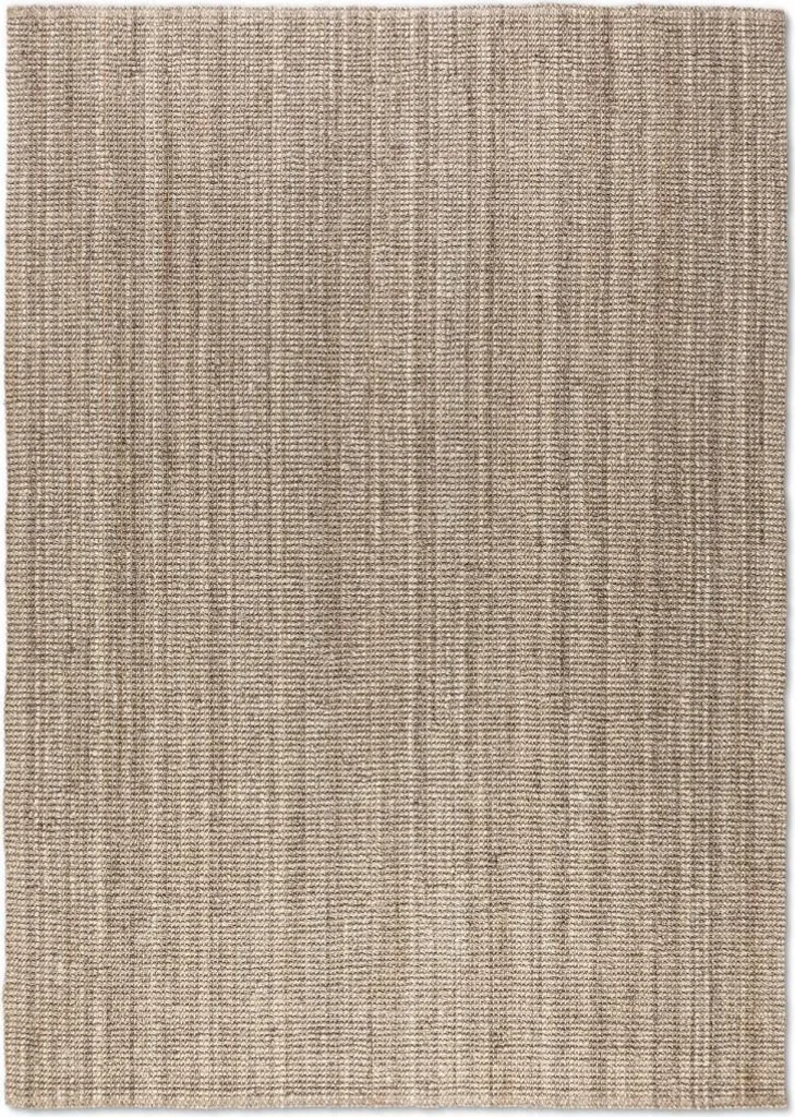 Tapis Jute Robuste 80x150 cm Gris et Marron - Texture Bouclée - 8