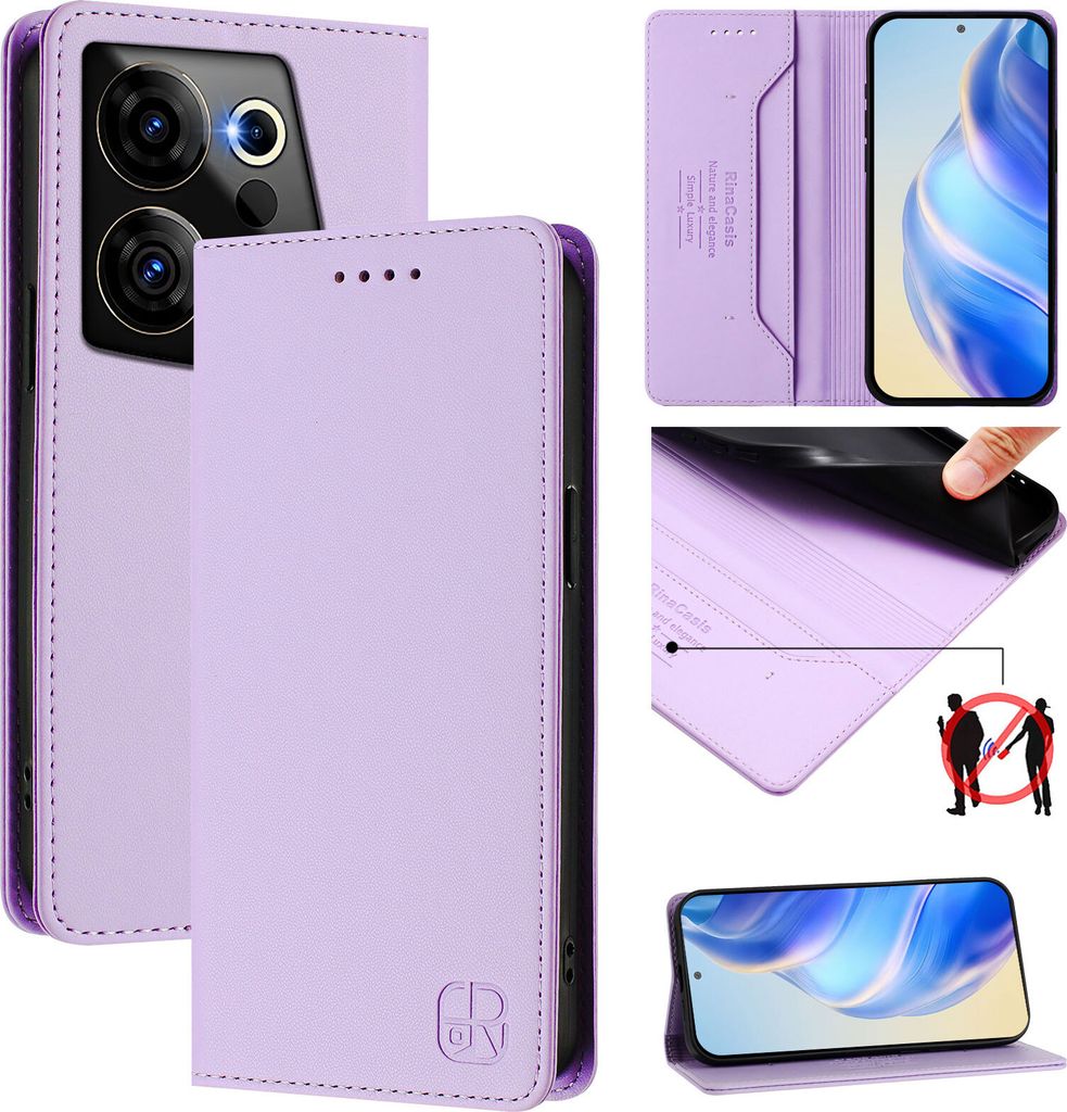 Lederhülle für Tecno Camon 20 Premier 5G Hülle Flip Produktbild 