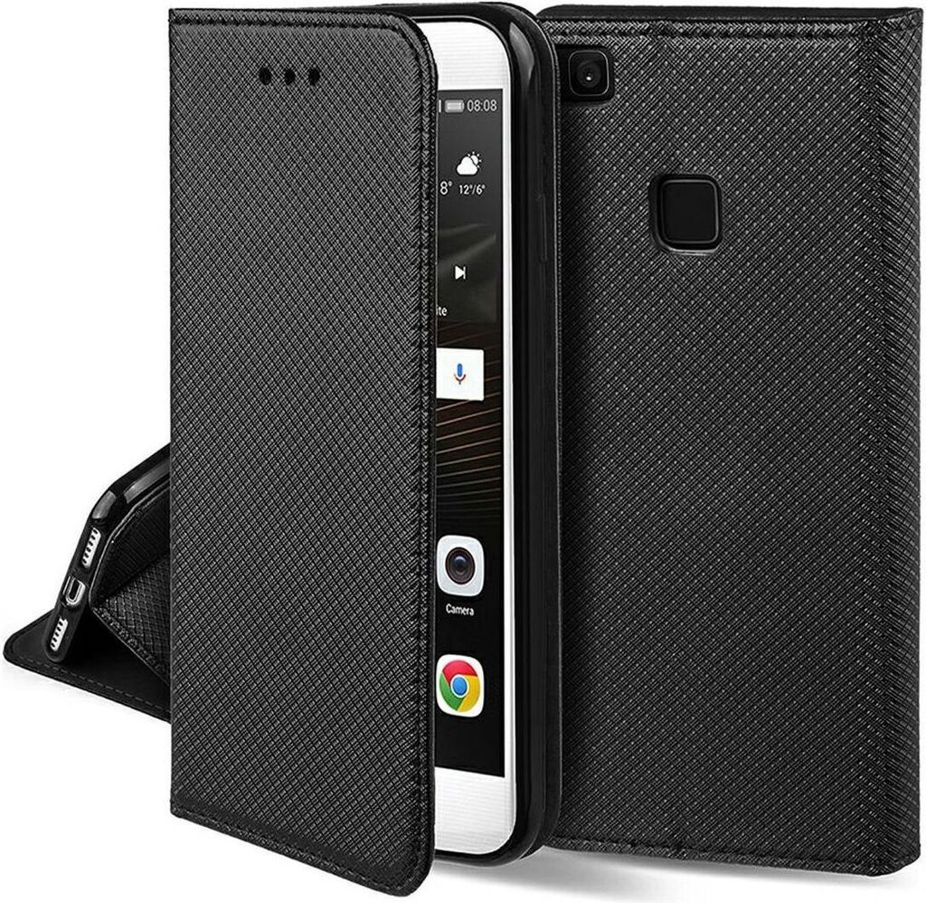 Huawei P40 Lite E Handyhülle Schutz Tasche Cover Wallet Schwarz