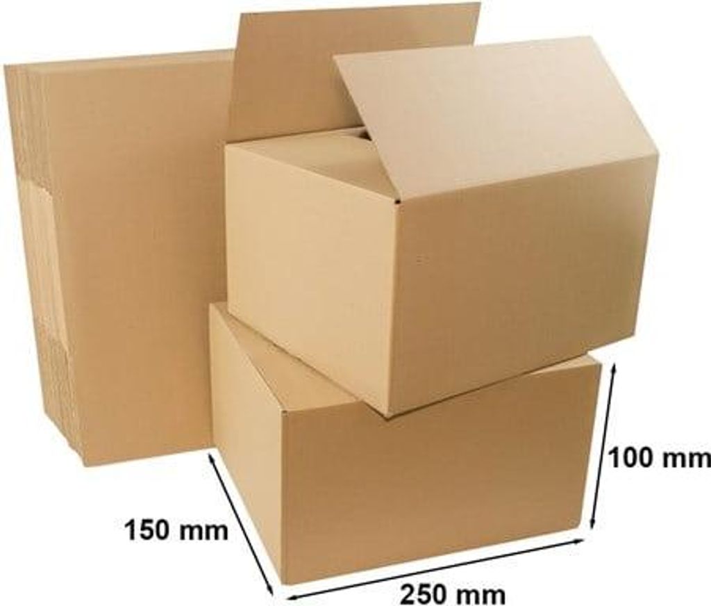 Karton Klapowy Pudełko Kartonowe 250x150x100mm, 50 szt Zdjęcie produktu 