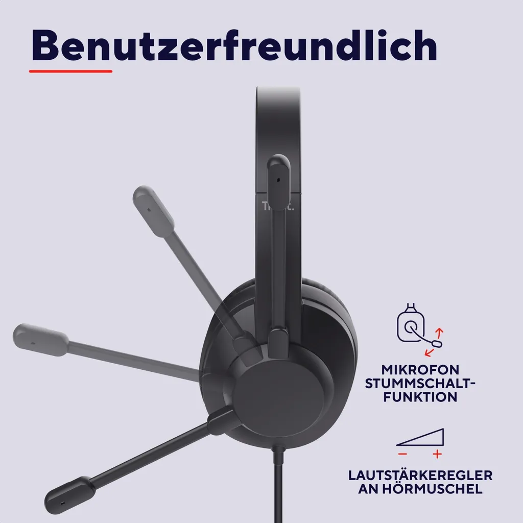 Casque Audio Over-Ear Trust Ayda Max avec Micro pour PC et Ordinateur - 8