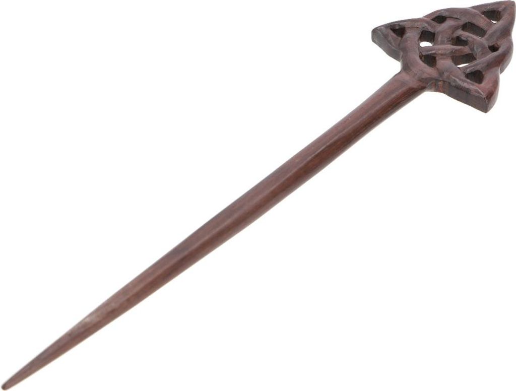 Ethno Holz Haarspange, Boho Haarnadel - Endlosknoten, Braun, Haarspangen, Haarschmuck