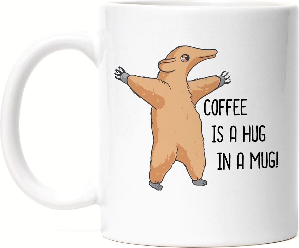 Coffee Is A Hug In A Mug Tasse Umarmung Geschenkidee Freundin Freund Familie Süß Niedlich